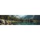 Tile mural of crystal-clear mountain lake with pine trees and snowy peaks – decorative ceramic tile